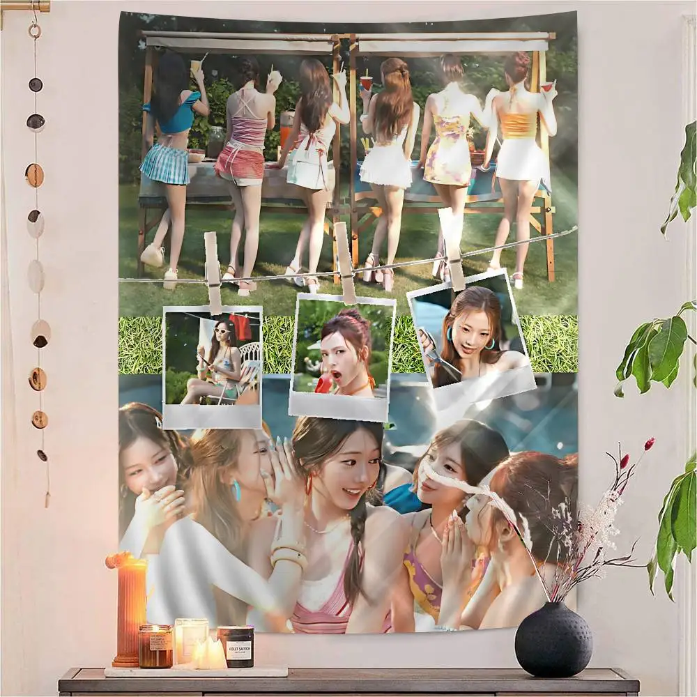 Kpop Cool B-Babymonsteres Singer Hippie Wall Hanging Tapestries Bohemian Wall Tapestries Mandala INS Home Decor