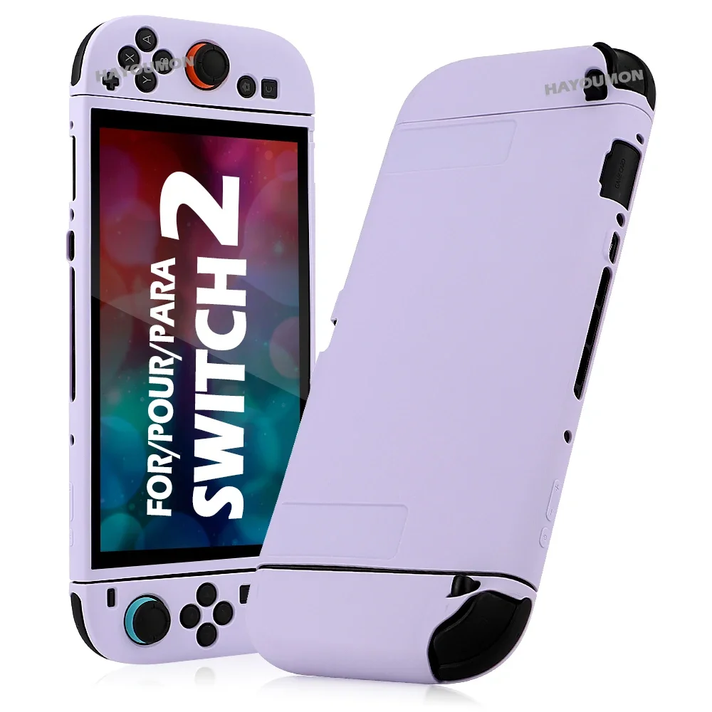 Roxo verde capa protetora para switch 2 console macio tpu caso para ns2 proteção à prova de poeira alça capa escudo macio