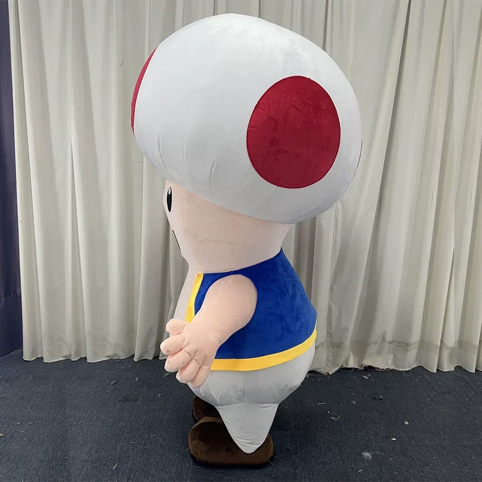 

New Inflatable Mushroom Toad Mascot Costume Cartoon Character Toadstool Suits Halloween Christmas Advertising Activity Dress