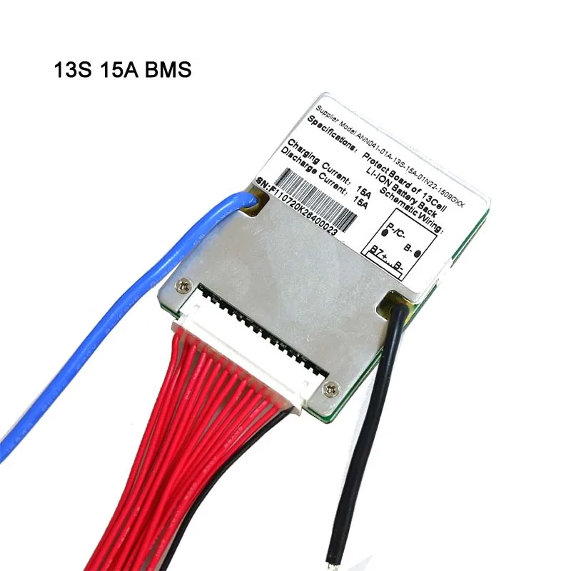 36V 10S 15A 48V 13S 15A/20A Lithium Battery BMS Protection Board Charge And Discharge At The Same Port