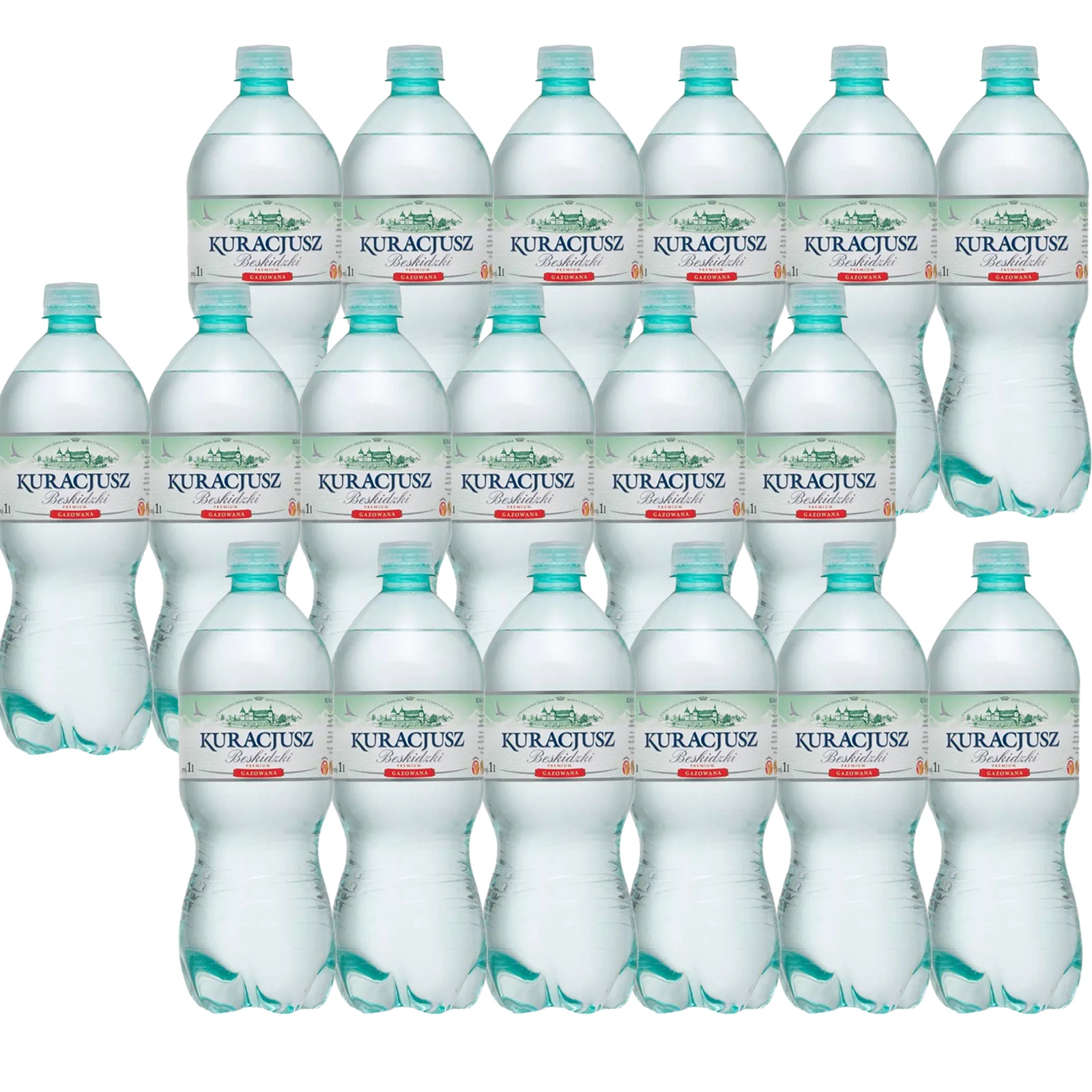 Kuracjusz Beskidzki Naturalna woda mineralna gazowana 1l x 18 sztuk