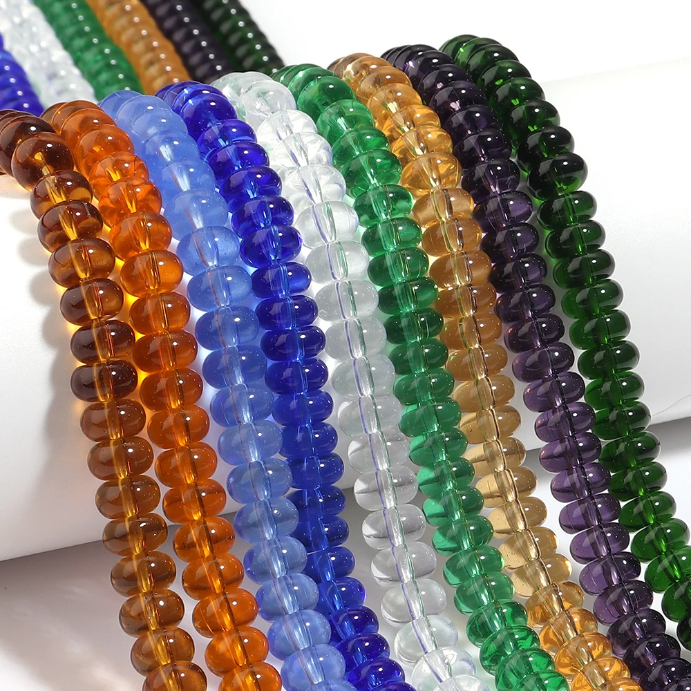 75 Stück 5x8mm Kristallglas-Abakusperlen Lose Abstandsperlen für Schmuckherstellung DIY Handwerk Ohrringe Armband Halskette Zubehör – Detail 5