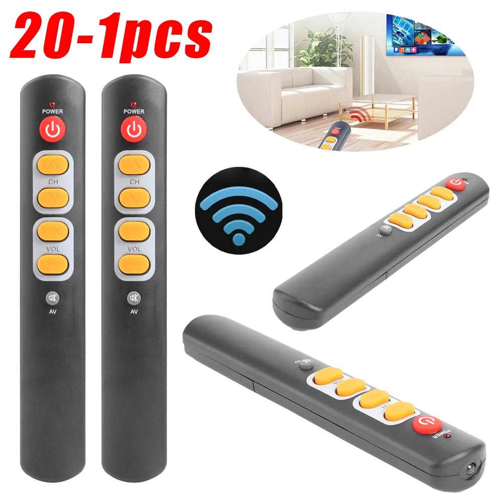 Electronic Smart Home Accessories Universal 6 Yellow Buttons Learning Remote Copy from IR Remote for TV Box STB DVD DVB VCR