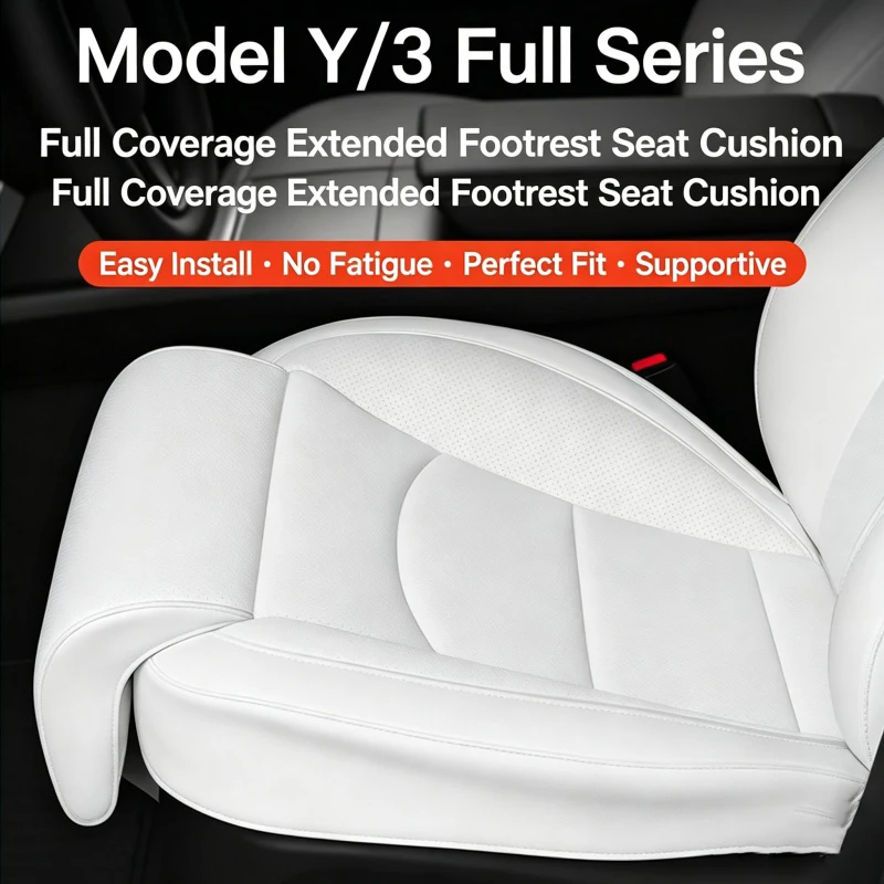 For Tesla Model Y Juniper Model 3 Highland Leg Support Extension Seat Cover Memory Foam Extender Cushion Interior Accessories