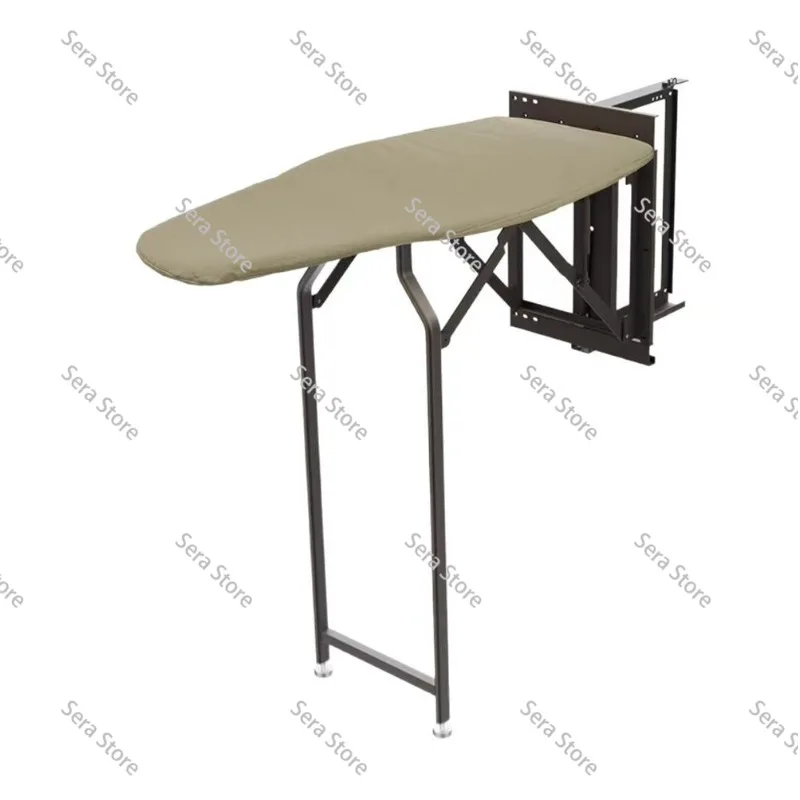 Wall Mounted Drop Down Ironing Board Wardrobe Cabinet Built-In Push Pull Out Sliding Tabletop Ironing Board