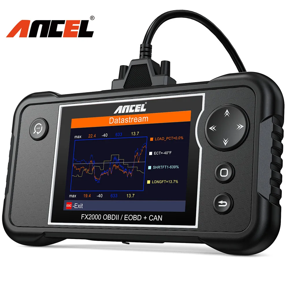 Ancel FX2000 Professional OBD2 Automotive Scanner ABS SRS Airbag Transmission Code Reader OBD Auto Diagnostics Scan Tool Polish