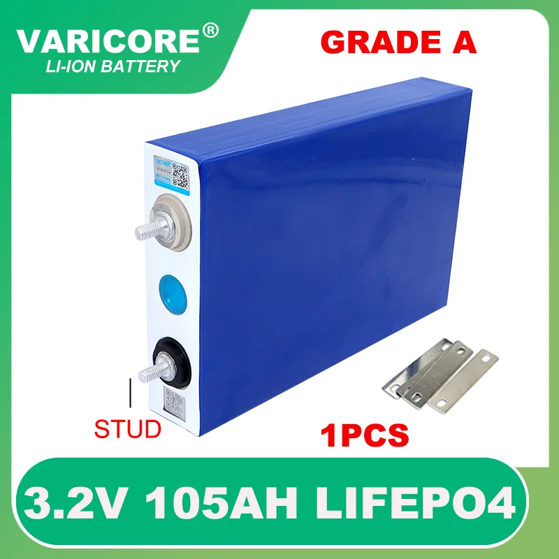 

1pcs 3.2V 105Ah LiFePO4 battery Lithium iron phospha DIY 12V 24V Motorcycle Electric Car Solar Inverter Boat Batteries