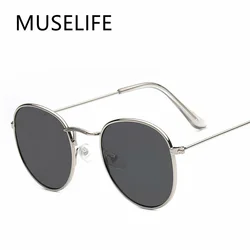 2025 Classic Small Frame Round Sunglasses Women/Men Brand Designer Alloy Mirror Sun Glasses Vintage Modis Oculos