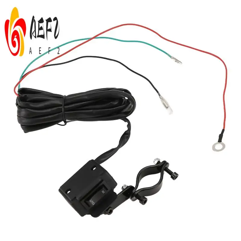 

AEF2-12V Winch Rocker Thumb Switch With Mounting Bracket Handlebar Control Line Kit For ATV UTV Electric Winch Accessories