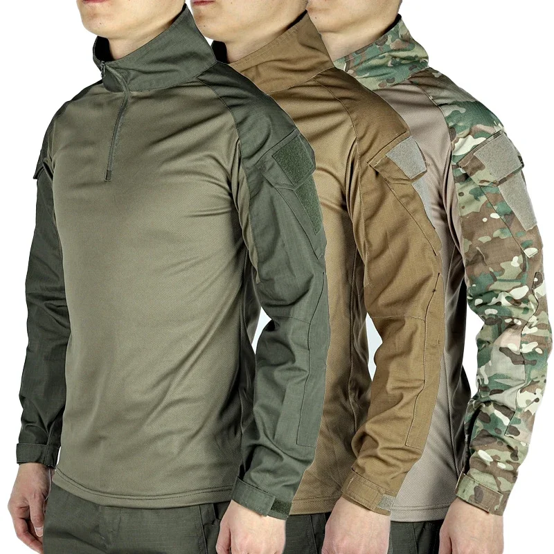 Roupa Tática Militar Masculina, Camisa de Combate Airsoft, Camisas Táticas Multicam, Desgaste do Trabalho, Uniforme