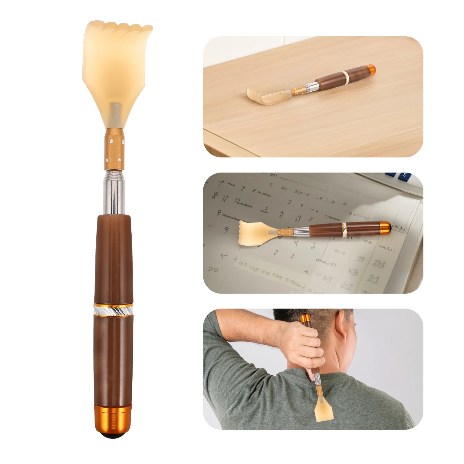 

Portable Extendable Back Scratcher Plastic Telescoping Massager Scratch Tool for Adults Hard-to-Reach Spots Daily Use