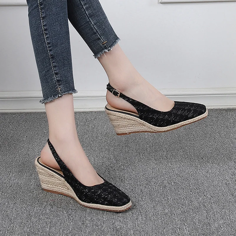 2023 Fashion High Heels Women Party Shoes Flat Platform Women Pumps Ladies Wedges Brand Woman Wedge Heel 8cm Plus Size 42 A4626