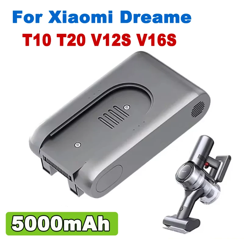 

Сменный аккумулятор 5000 мАч для пылесоса Xiaomi Dreame T10 T20 V12S V16S, аксессуары для ручного беспроводного пылесоса