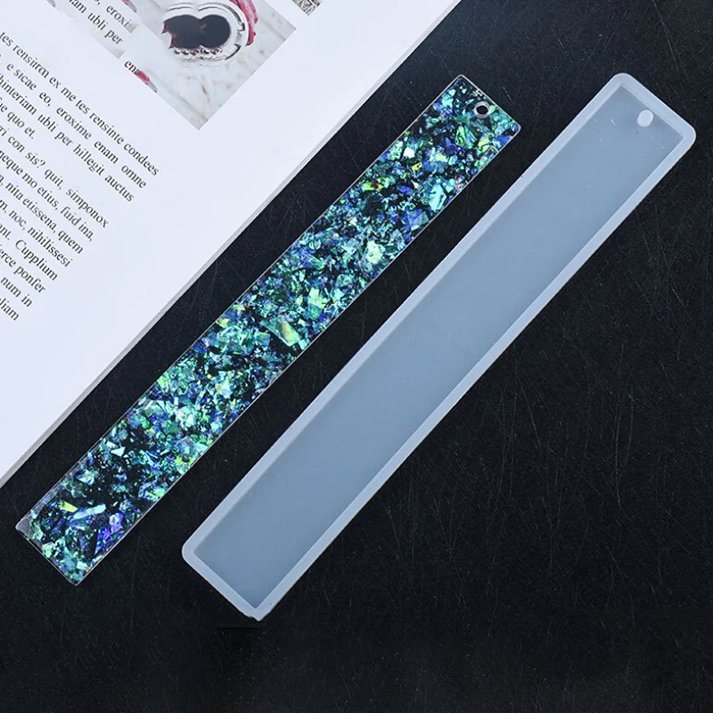 3Pcs Rectangle Bookmark Resin Mold Bookmark Silicone Mold UV Epoxy Resin Casting Molds DIY Jewelry Accessories Crafts