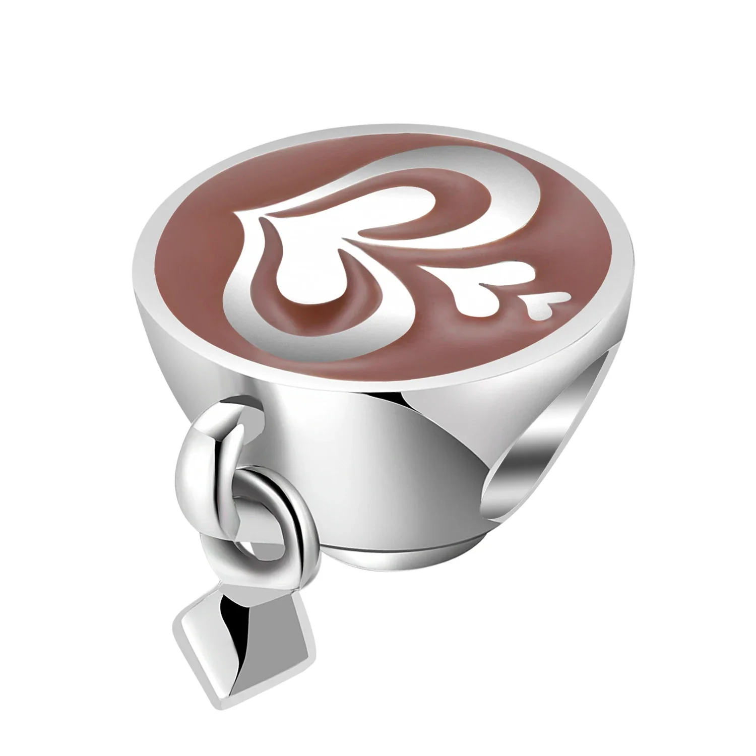 

KATAOKA 925 Sterling Silver Coffee Cup Cappuccino Latte Candy Pendant Charm Beads Fit Original Bracelet Diy Jewelry Accessories