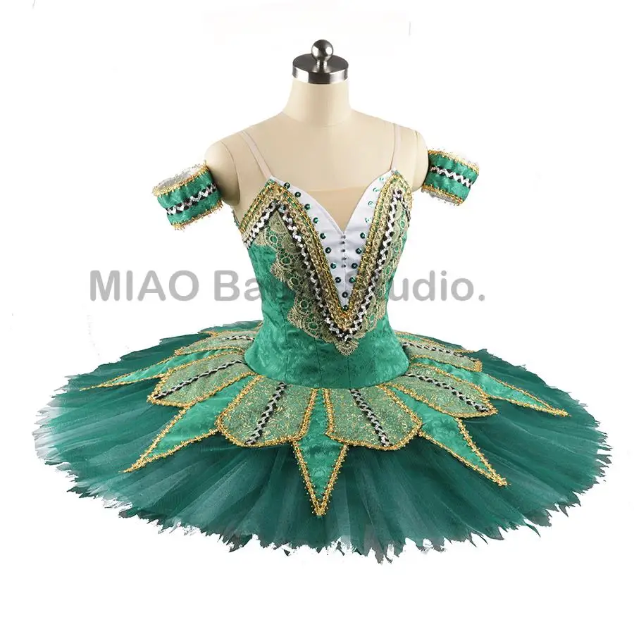 Hoge Kwaliteit Meisjes La Esmeralda Professionele Ballet Tutu Groen Vrouwen Ballerina Klassieke Ballet Pannenkoek Stage Kostuum Volwassen 0109