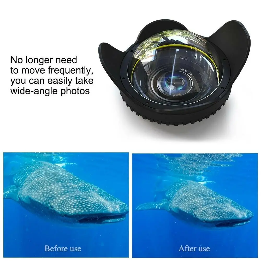 Seafrogs 40M/130FT Underwater Wide Angle Fisheye Dome Port for Underwater Camera Housing TG-6 RX100 SF-PH-01 PRO Smartphone Case