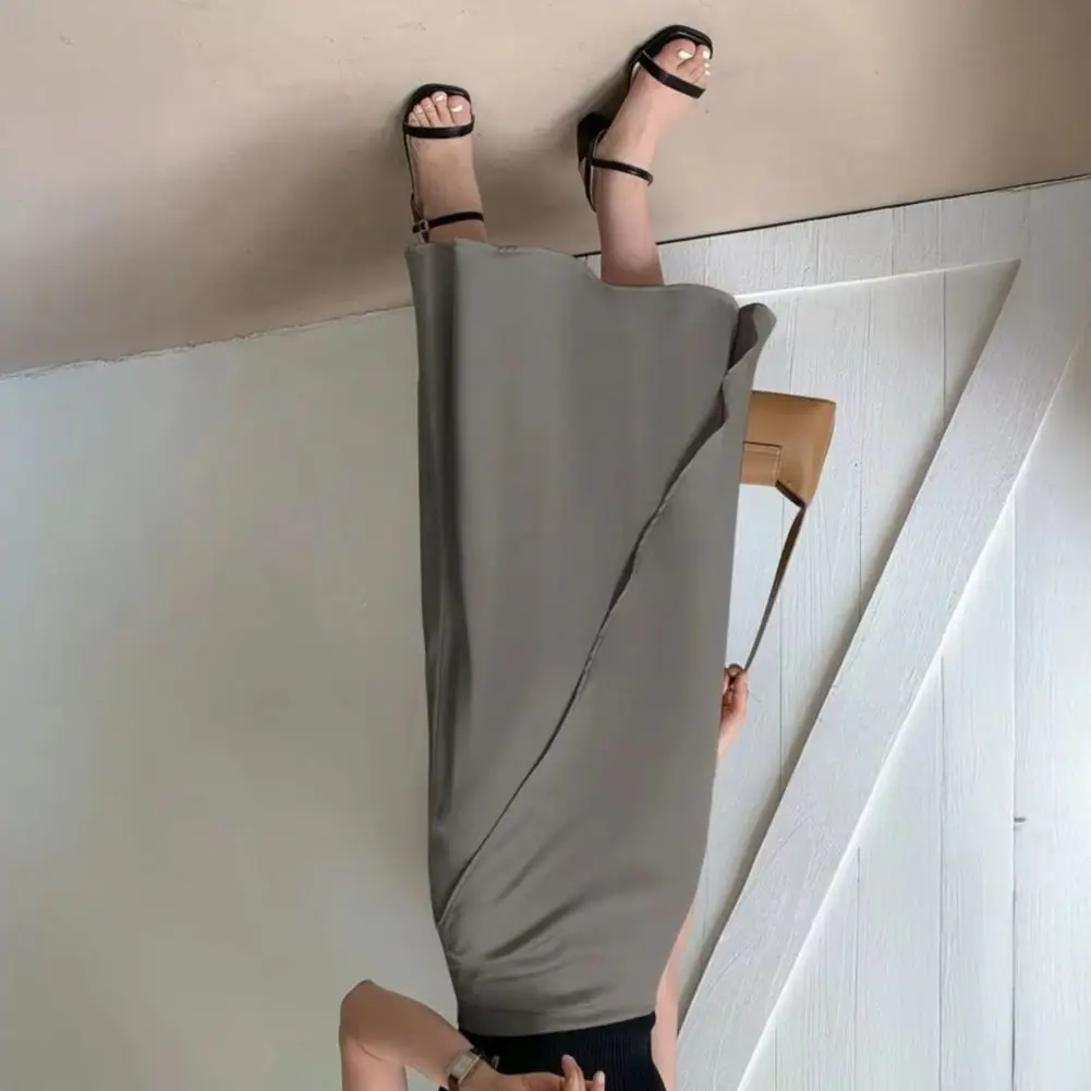 

Женская юбка-миди из искусственного шелка 202, юбка-рыбий хвост с высокой талией, атласная утягивающая юбка-карандаш с высокой талией, юбки-рыбий хвост на ягодицах