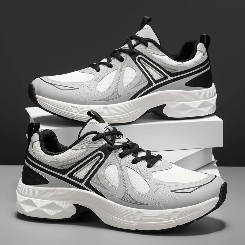 Men's Wide-Fit Breathable Mesh Casual Walking Trainers Comfortable, Versatile, Slip-Resistant Outdoor Hiking Walking Trainers