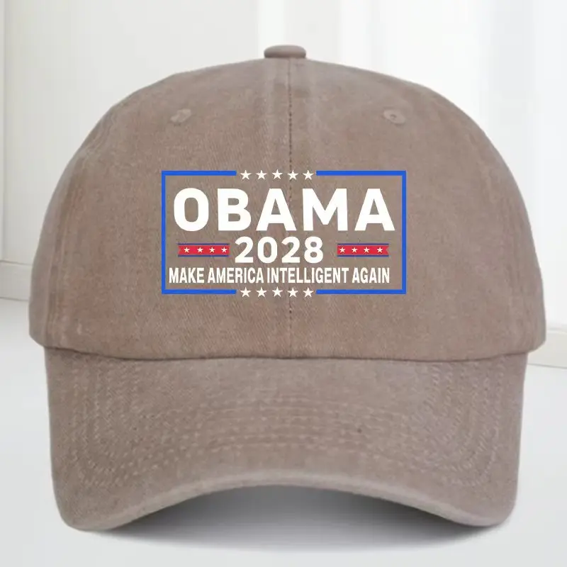 قبعة بيسبول رجالية أوباما 2028، تصميم يجعل أمريكا الذكية مرة أخرى، بمقاس قابل للتعديل