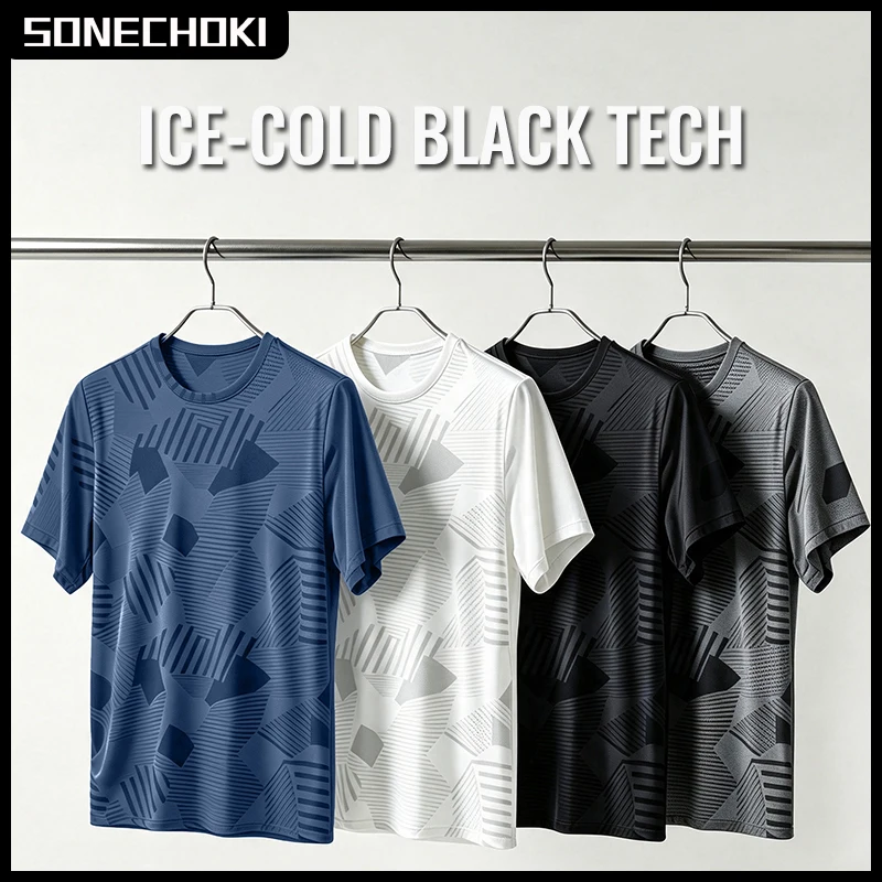Ice Silk Running Shirts Men Loose Camouflage Short Sleeve Top Basketball Gym Sportswear For Male Fitness Workout Quick Dry Tee
