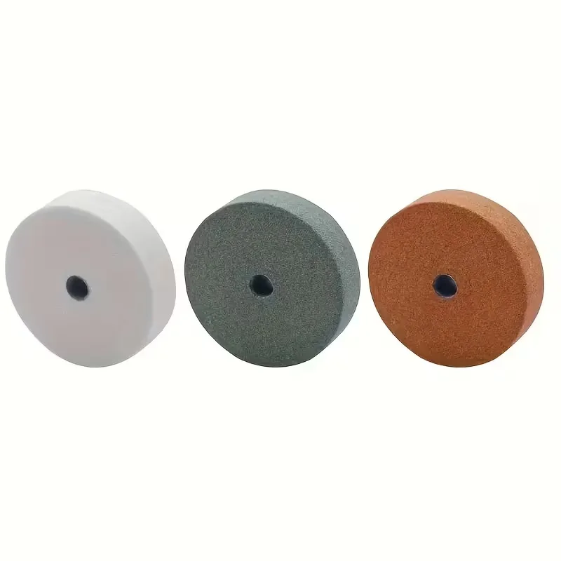 7pcs 3inch Polishing Wheel Set With Threaded Mandrel Shaft For Metal Wood Plastic Buffing Coarse Grinding Fine Polishing