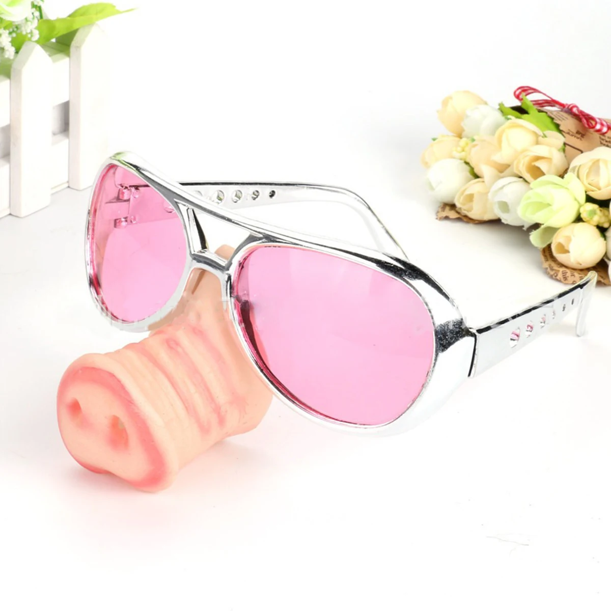 

Creative Pig Nose Glasses Ghost Festival Party Birthdady Dress Up Photo Props Happy Halloween Day Gift 2025