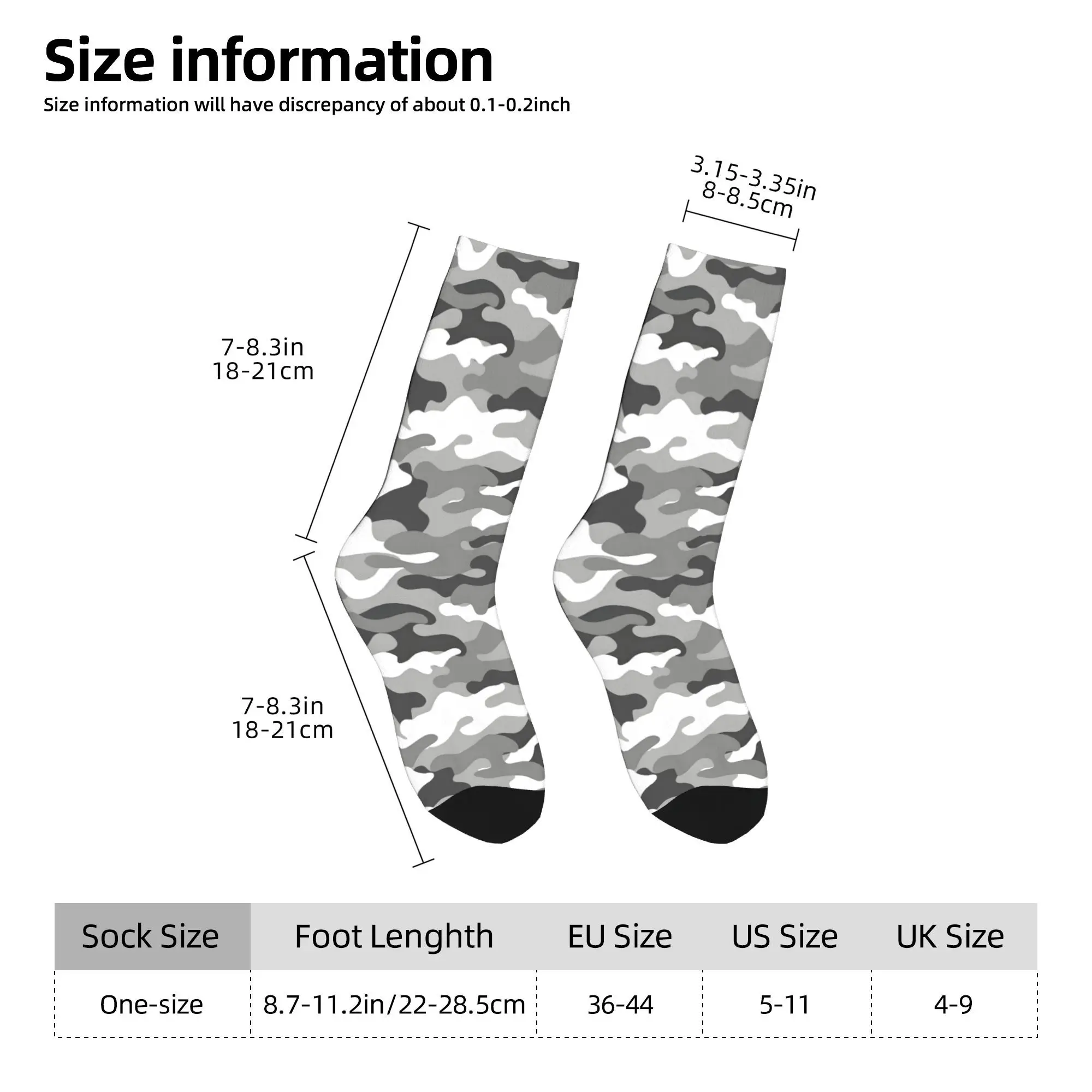 Calcetines de camuflaje estilo Camos con estampado fresco personalizado para mujeres y hombres calcetines elásticos de verano Otoño Invierno