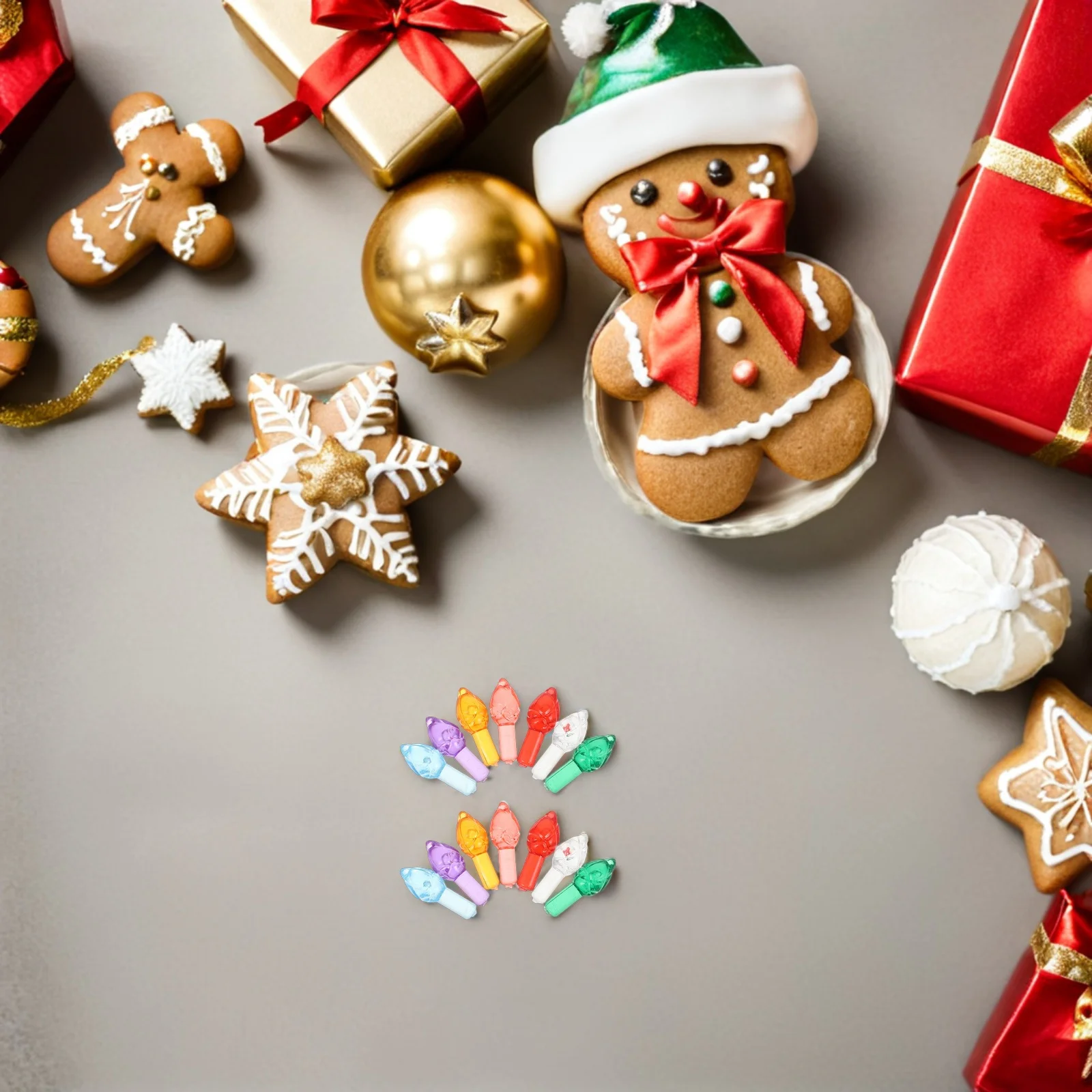 

206Pcs Ceramic Christmas Tree Replacement Bulbs Shatterresistant Light Bulbs for Festive Home Office Decorations