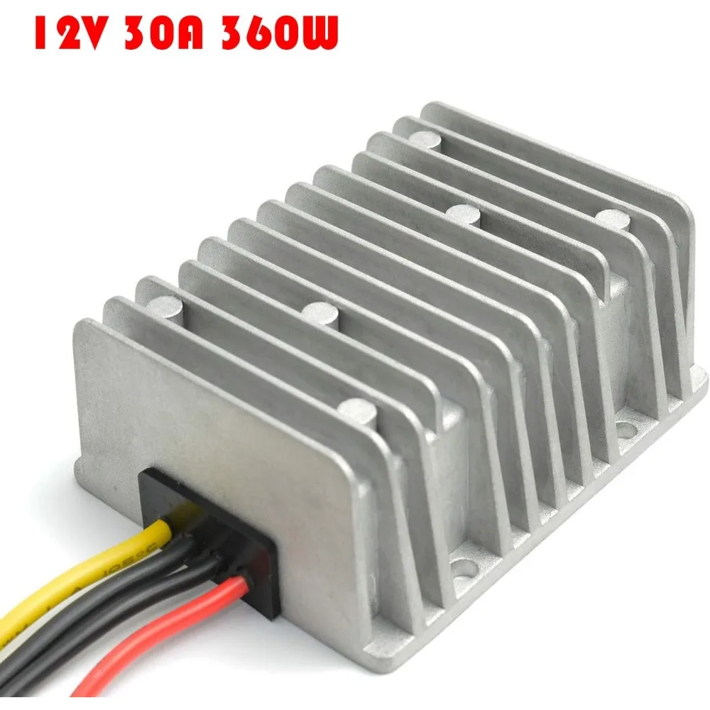 36V 48V to 12V 30A Converter Waterproof Voltage Reducer Power Supply Module Buck Transformer for Golf Cart forklifts Car