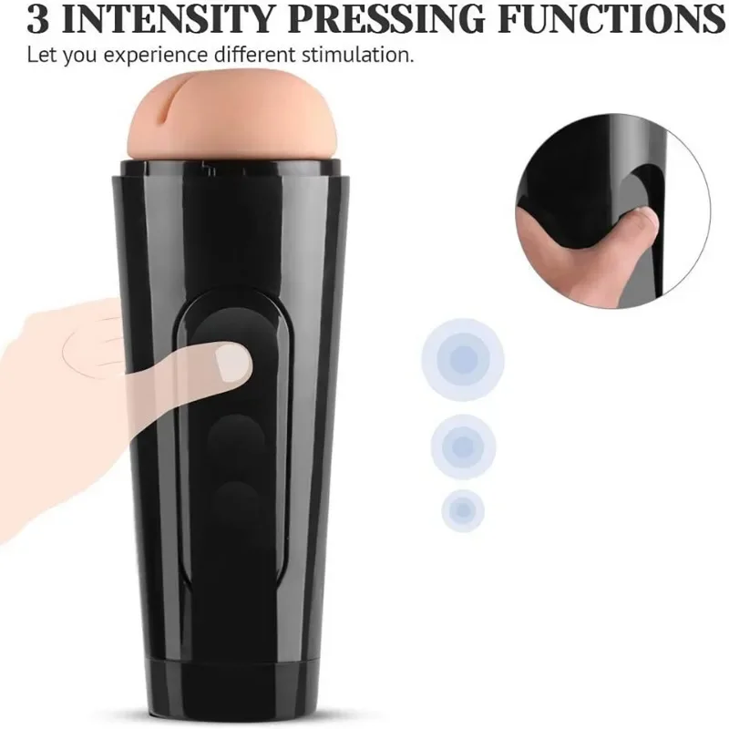 Male Masturbator Cup Silicone Vagina Stroker Pocket Pussy Blowjob Endurance Exercise Masturbation Sex Toys for Men Adult Goods