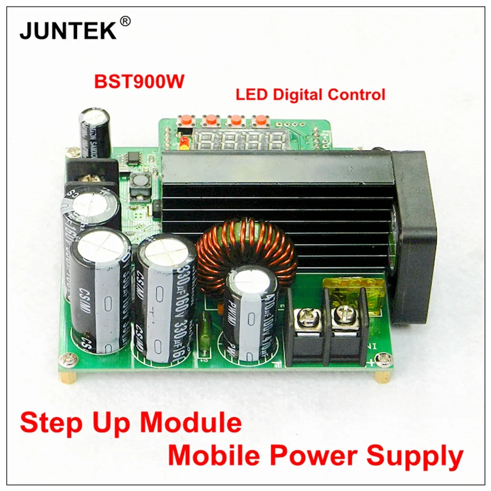 BST900W Digital Control DC-DC 8-60V to 10-120V Boost Converter LCD Display Step Up Module Mobile Power Supply Module Regulator