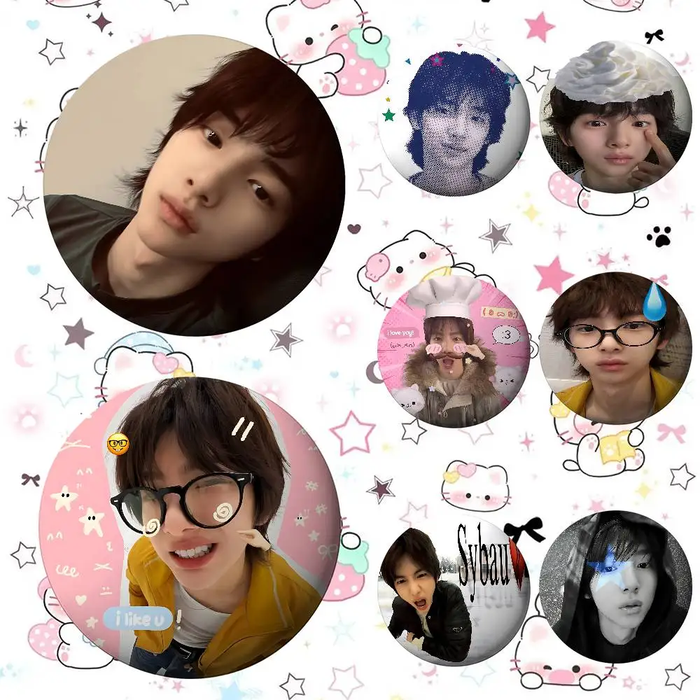 Cute-J-juhoon-S Kawaii Badge Pins For Friend, Backpack, Clothing, Collectible Accessories, Jewelry Gift