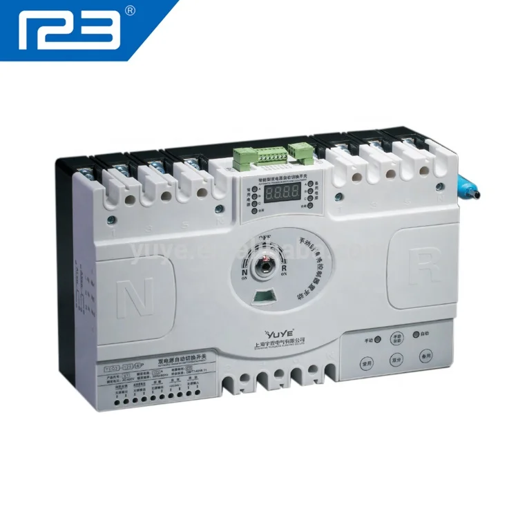 YEQ3-125W1/4P CB Class Ats China Transfer Switch Power Distribution Unit 4ms Atf 4hp 10+delay Time 50/60 HZ