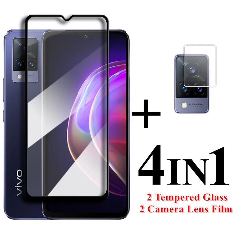 For Vivo V21S Screen Protector 6.44 inch Full Cover Glass For Vivo V21 V21E V21S Tempered Glass For Vivo V21S Camera Lens Flim