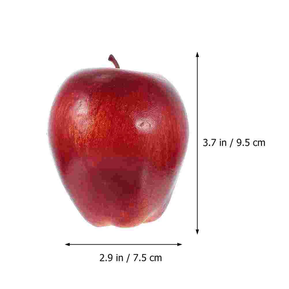 6 pçs simulação modelo de frutas loja decoração deliciosas maçãs espumas de casamento frutas falsas de alta densidade artificial