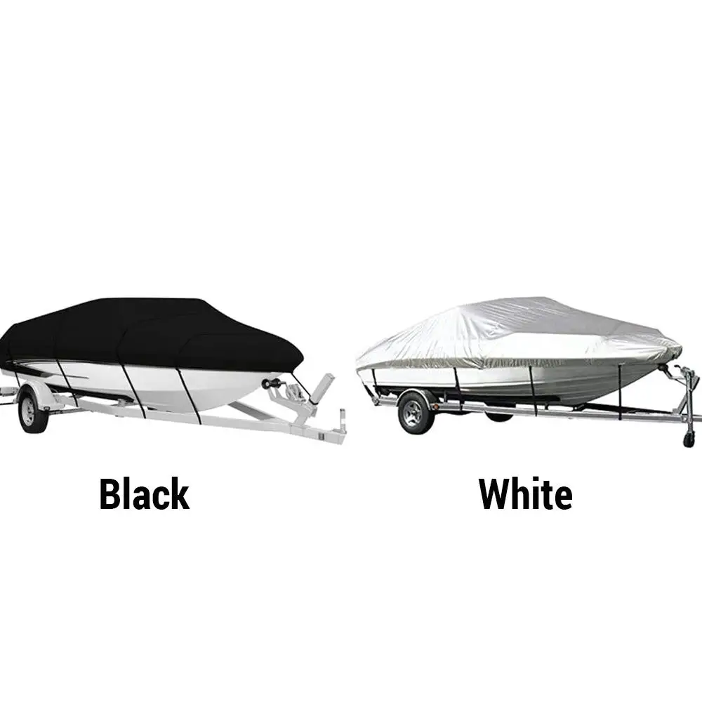 Boat 11-22ft Outdoor V-Shaped Yacht Dust Rainproof Boat Sunscreen Taffeta 190T Hull Protective Durable