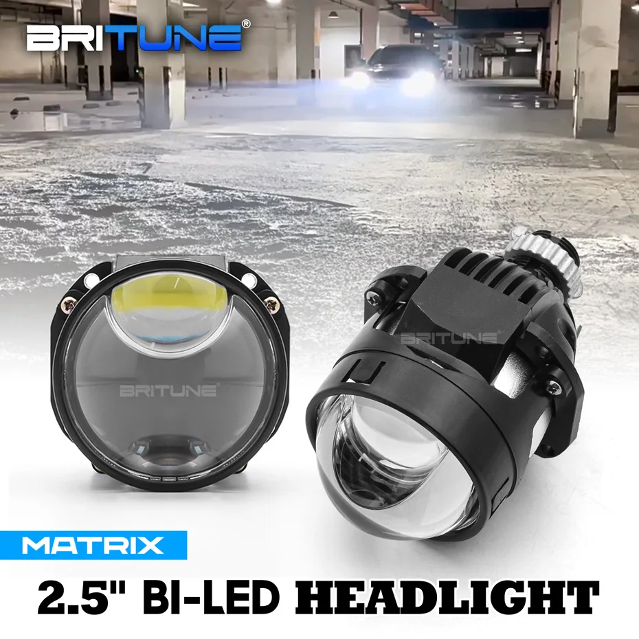 Proyector bi-led de alto brillo, 2,5 pulgadas, Ojos de Ángel, lente hiperbóbica, faro, lámpara, foco H4 H7 9005 9006, accesorios para coche