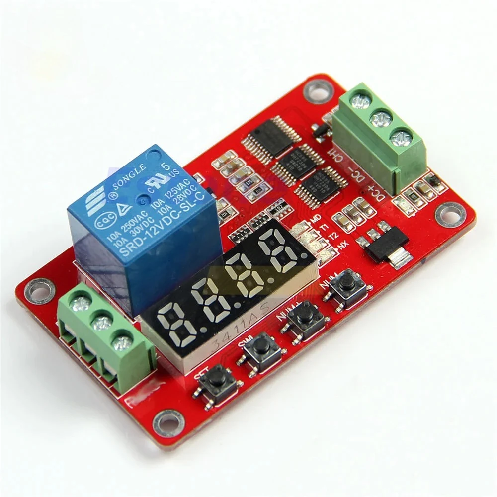 DC 5V 12V 24V 1 Channel Relay Module FRM01 Multifunction Relay Loop Delay Timer Switch Self-Locking Timing Board