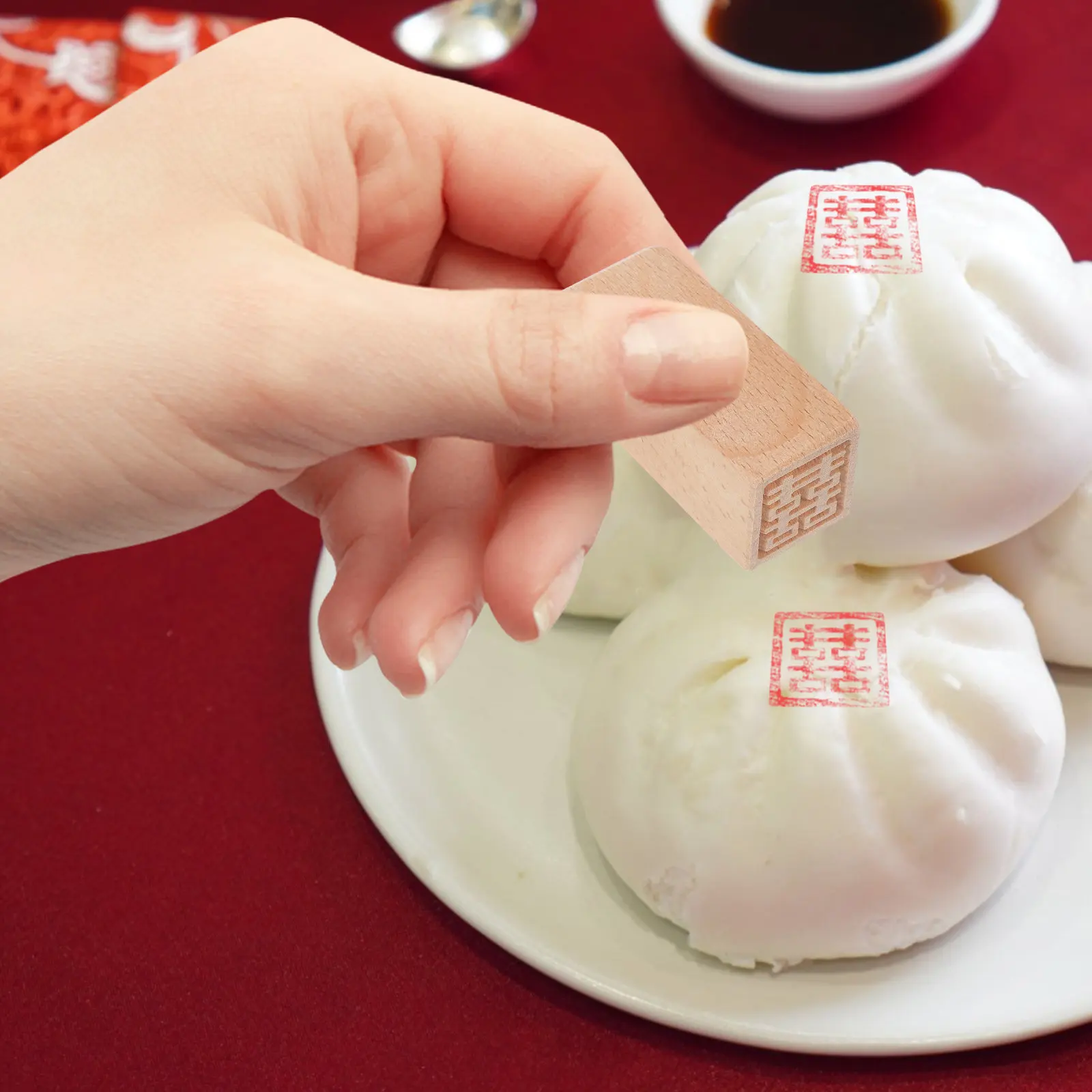 2 Stück Holzstempel mit einzigartigem, schickem Muster für DIY-Scrapbooking, Handbuch, Kinderspiel, kreatives Siegel, quadratischer Stempel, Dekoration