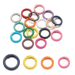 5pcs Metal O Ring Spring Clasp Round Carabiner Hook For DIY Keychain Jewelry Handbags Craft Accessories Material Making Supplies