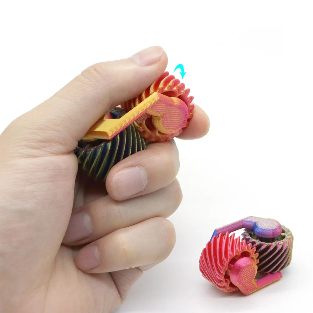 3D Printed Fidget Spinner Fingertip Gear Mini Gyroscope Stress Relief Decompression Toy Gift for Adults Teens Kids Party Favors