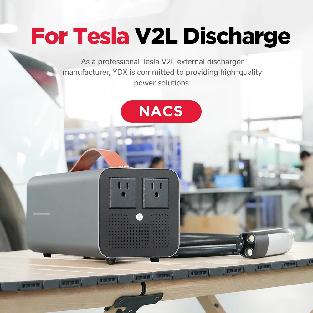 For Tesla V2L Discharge Portable 3.5KW NACS CCS2 Socket EV Discharger V2L V2V Adapter Battery Discharge For Tesla Model X S Y