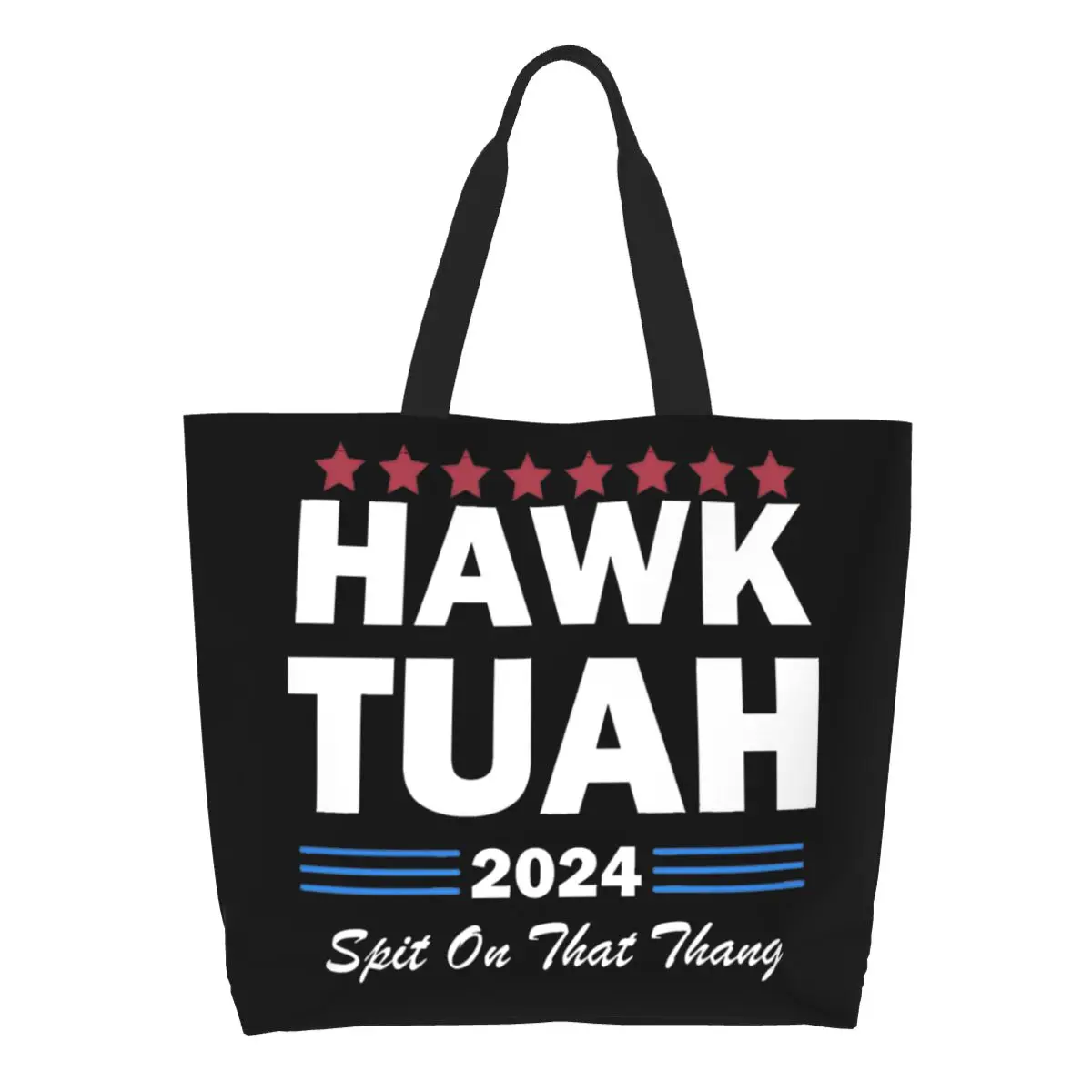 Street Man Woman Hawk Tuah Spit On That Thang 2024 Grocery Bags Large Capacity Accessories Handbag