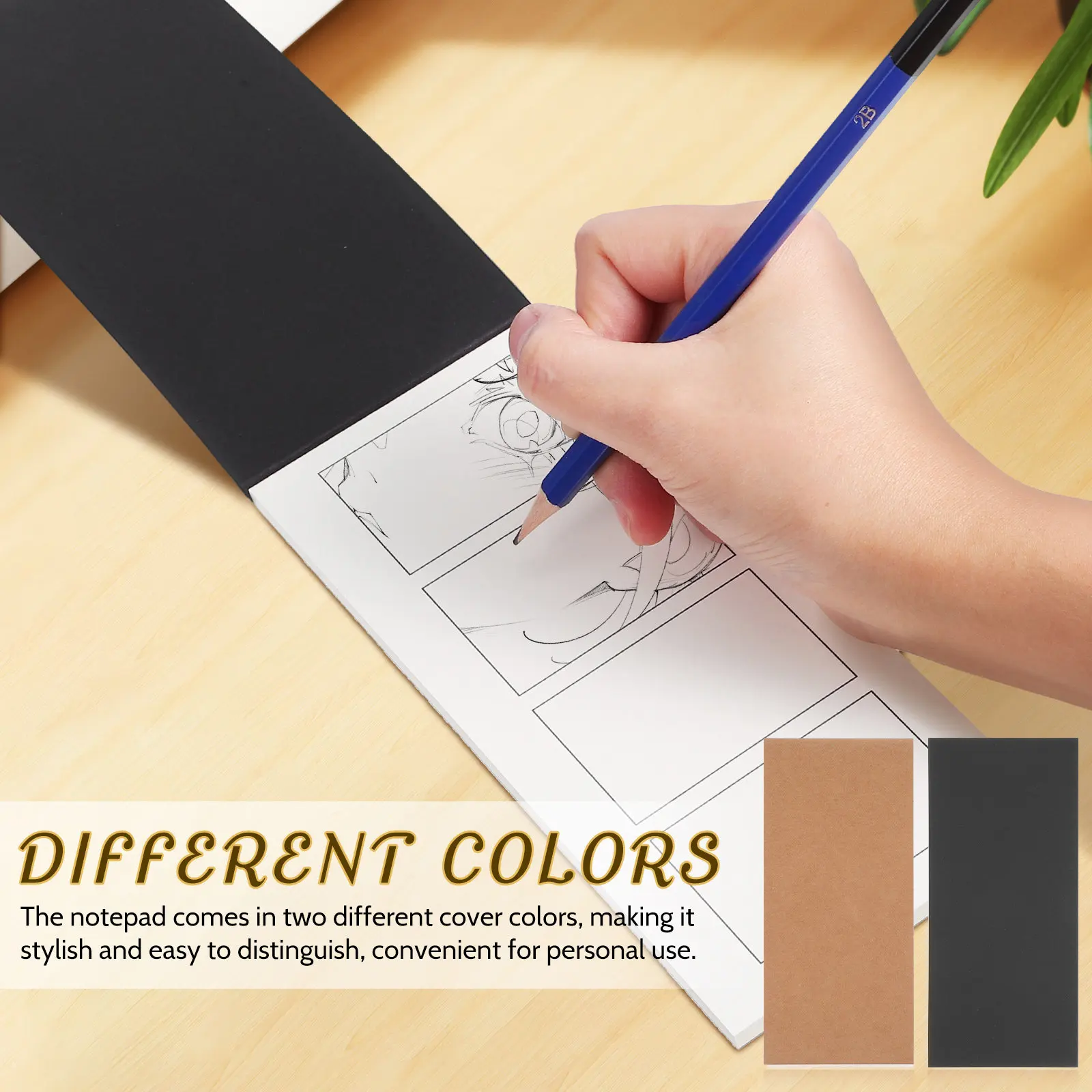 2pcs Pocket Notebook Set – Small Memo Pads with Assorted Covers, Smooth Writing Paper for Office & School