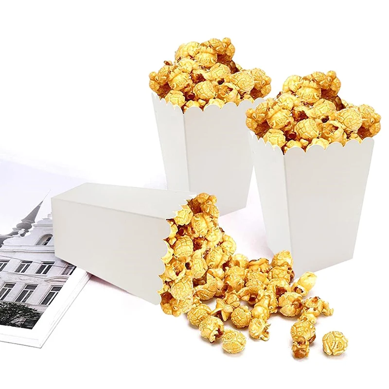 10 teile/satz Einweg Reine Mini Papier Popcorn Box Snack Candy Box Geschenk Für Hochzeit Geburtstag Party Behandeln Liefert – Detail 3