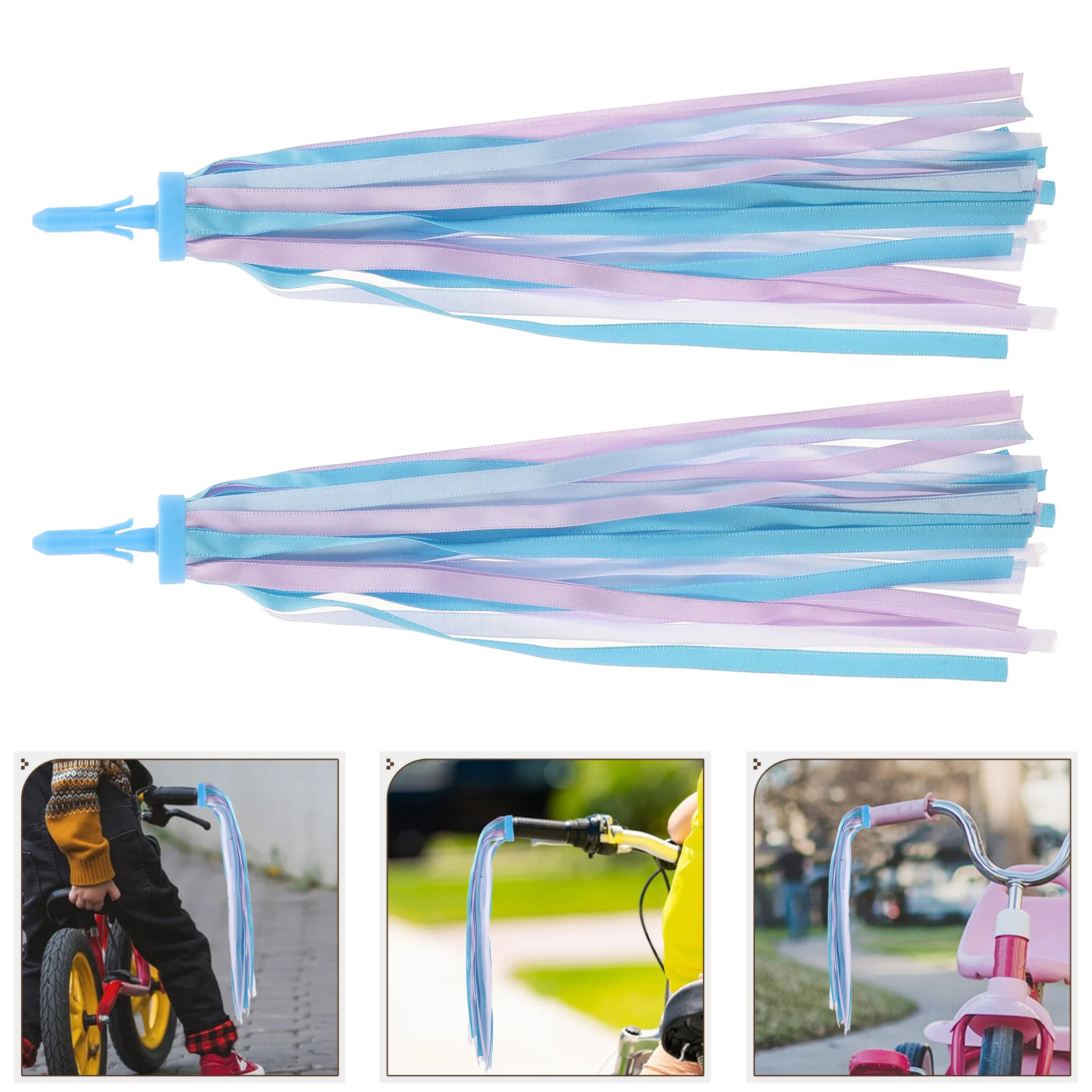 

Children Bike Handlebar Streamers Sparkly Glossy Ribbons For Kids Bicycles Scooters Decoration Accessories Blue