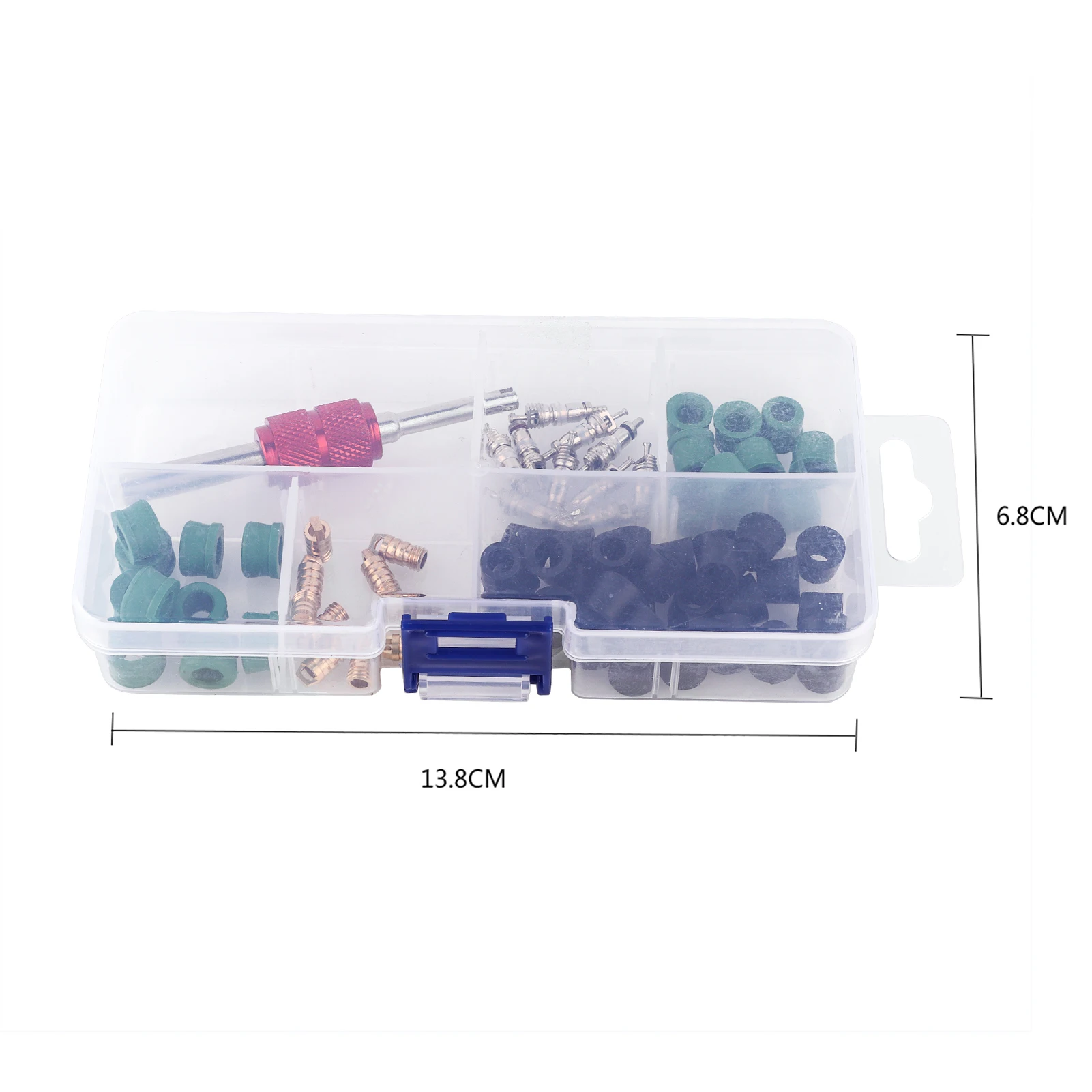 طقم أدوات إصلاح تكييف الهواء ، النوى صمام ، جوانات خرطوم ، أدوات مفتاح صمام تتحمل ، ج ، 71 قطعة ، 50 قطعة