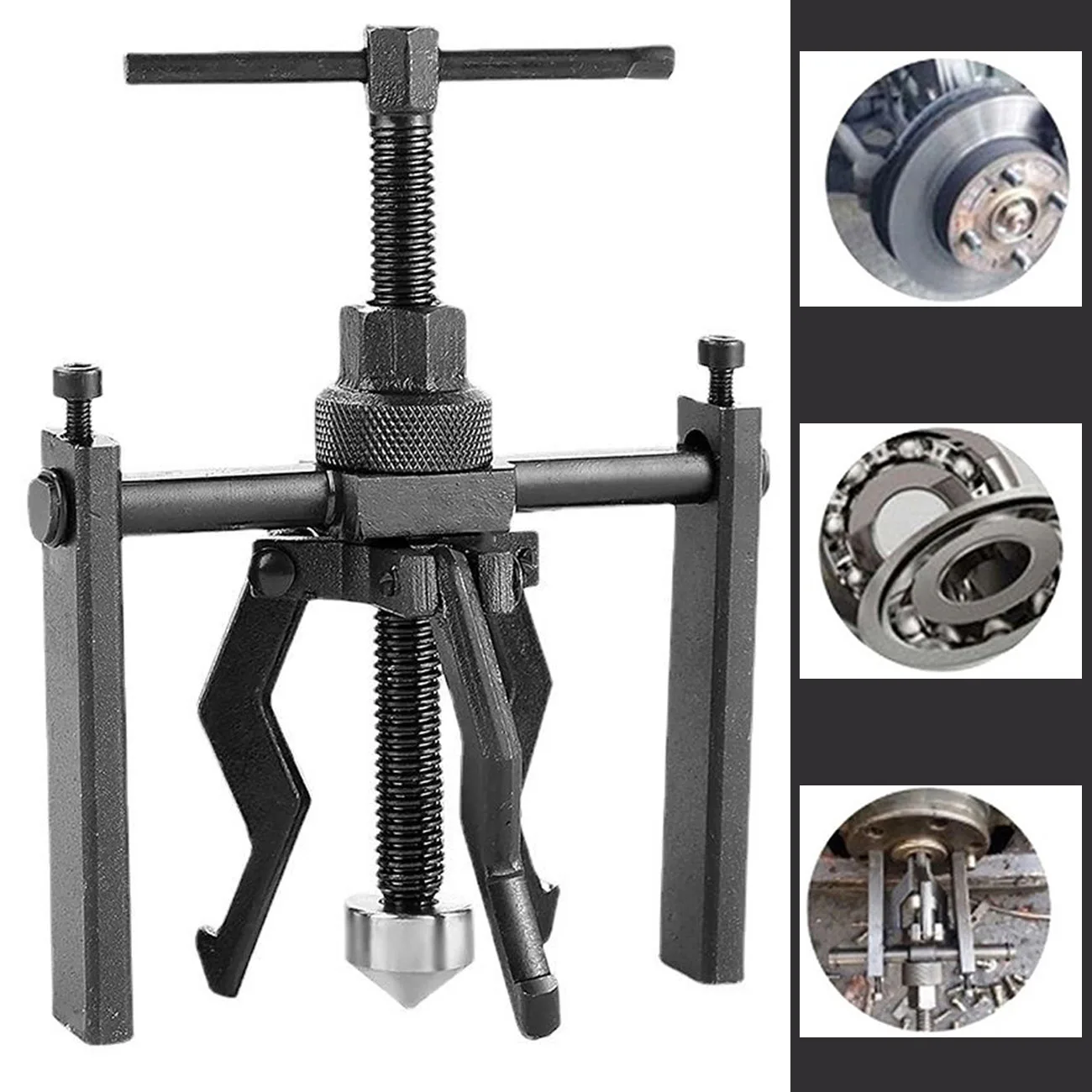 Car Inner Bearing Puller Gear 3-Jaws Extractor Heavy Duty Automotive Machine Tool Kit Car Separation Bearing Device Tools