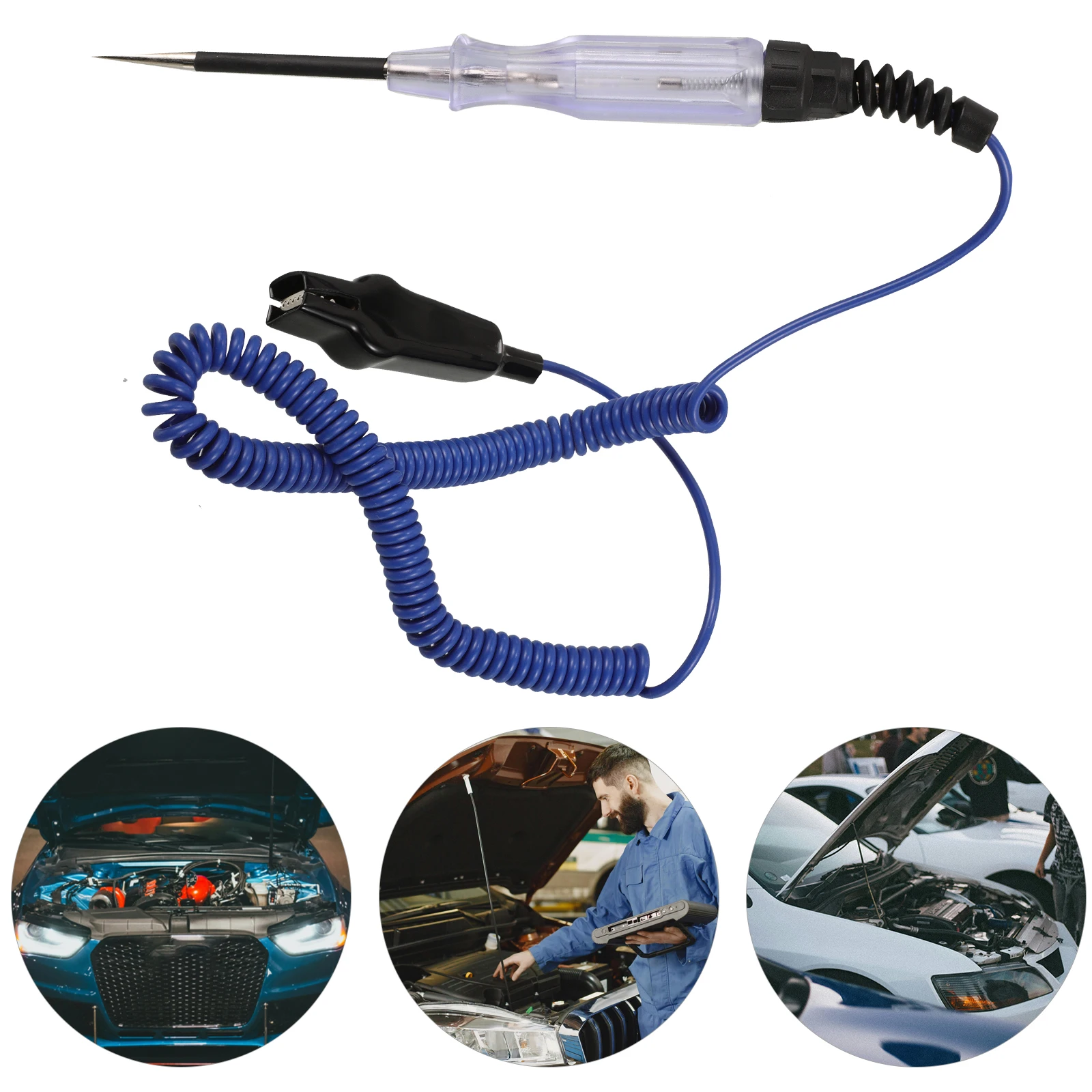 

Professional Automotive Circuit Tester Spring Wire Voltage Car Electrical Fault Diagnosis Tool LED Test Bulb Positive